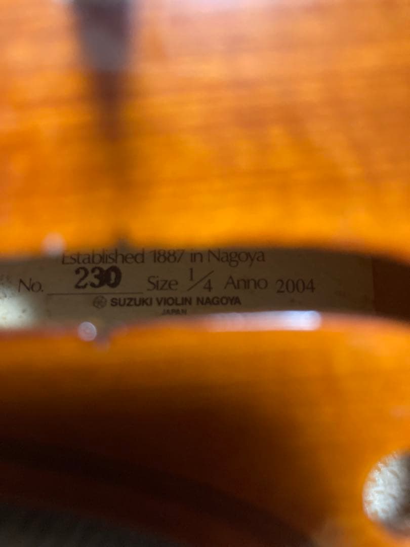 スズキ バイオリン No.230 1/4 子供 入門者 定番 Anno 2004
