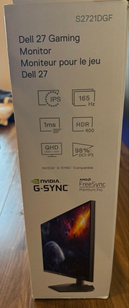 Dell S2721DGF 27インチ ゲーミングモニター
