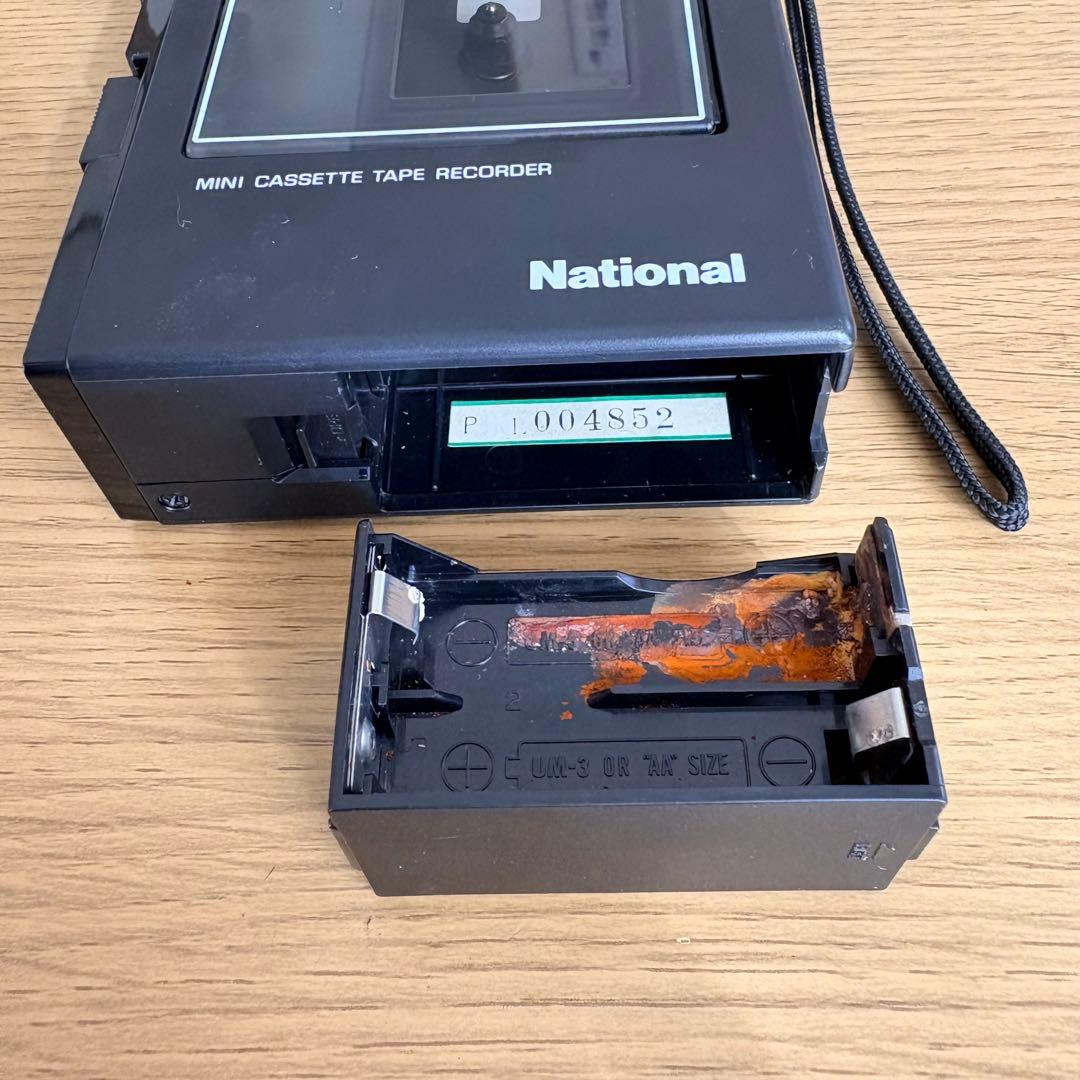 ジャンク品 National カセットレコーダー RQ-334 純正ケース、箱付
