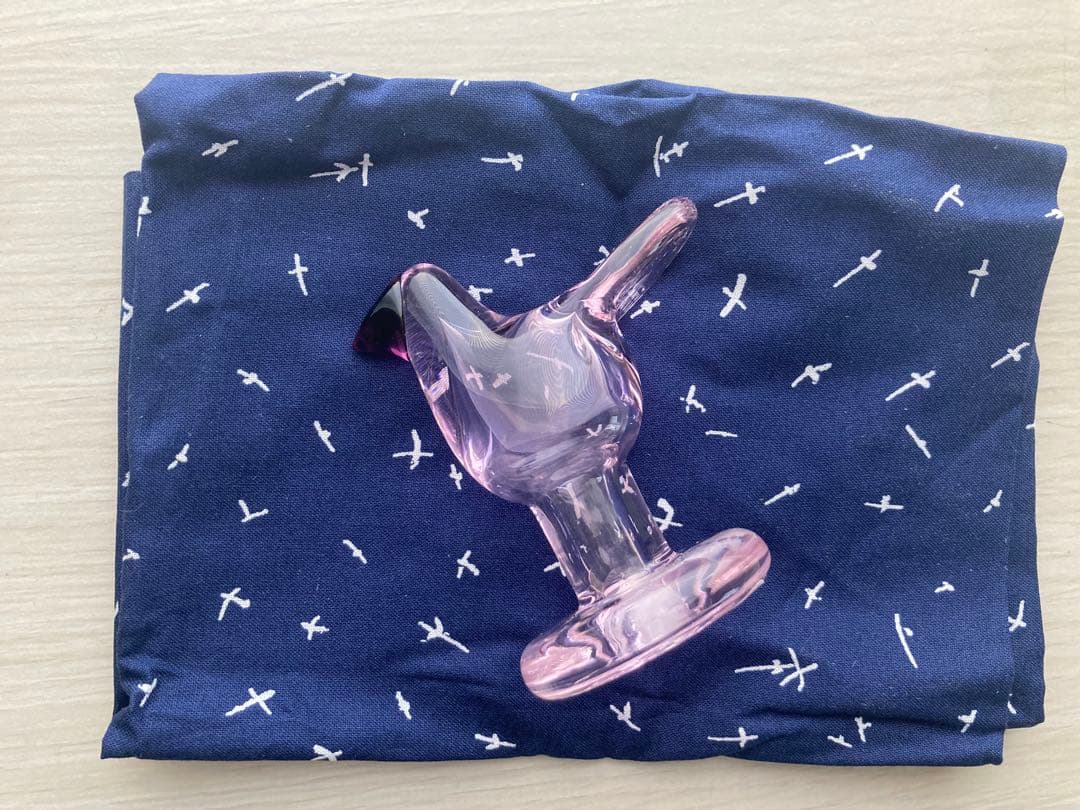 ペールピンク×ダークライラック　ミニシエッポ　スコープ　脚付きバード