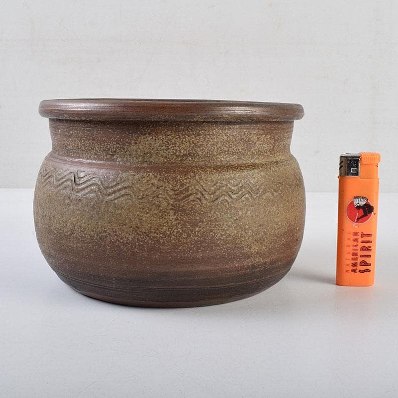 桂又三郎極め　江戸中期　古備前　波線文　建水　V　R9548