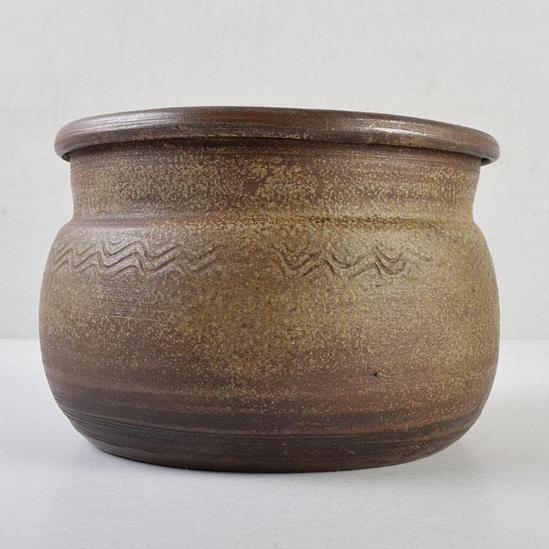 桂又三郎極め　江戸中期　古備前　波線文　建水　V　R9548