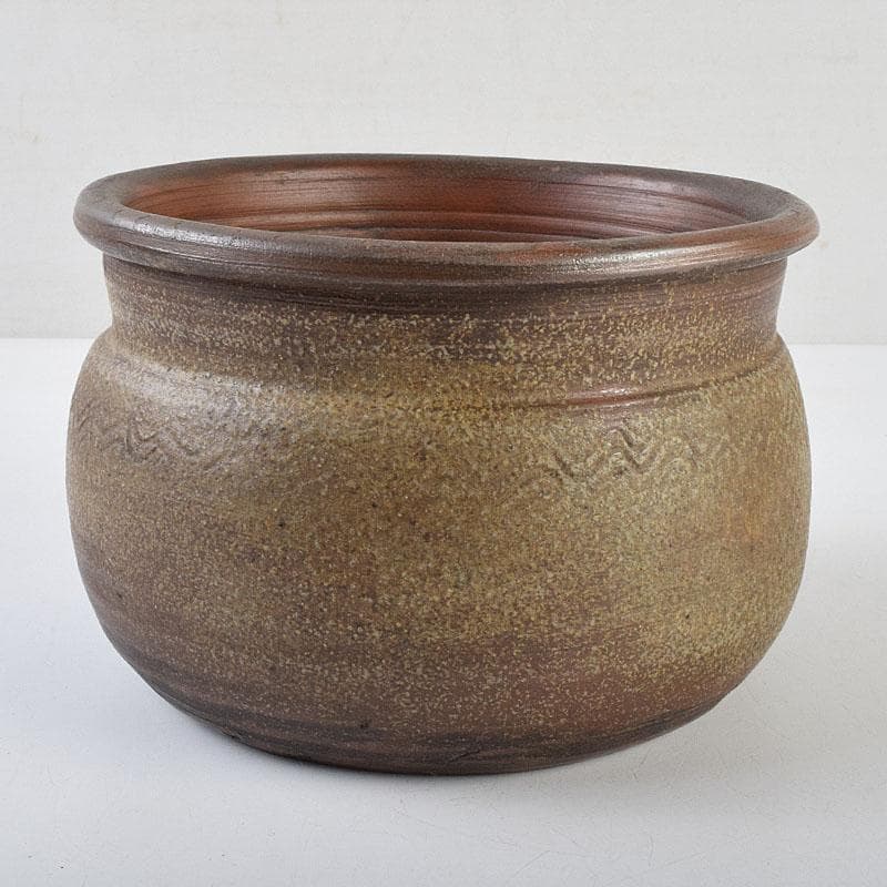 桂又三郎極め　江戸中期　古備前　波線文　建水　V　R9548