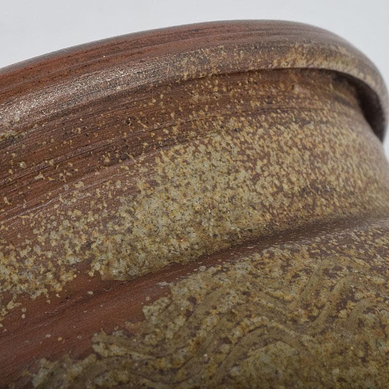 桂又三郎極め　江戸中期　古備前　波線文　建水　V　R9548