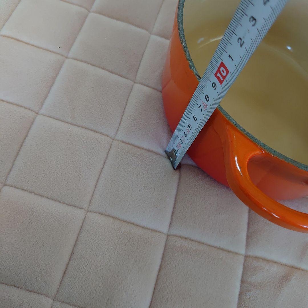 お値下げル、クルーゼ両手鍋 鋳鉄製 16cm オレンジと赤のグラデーション