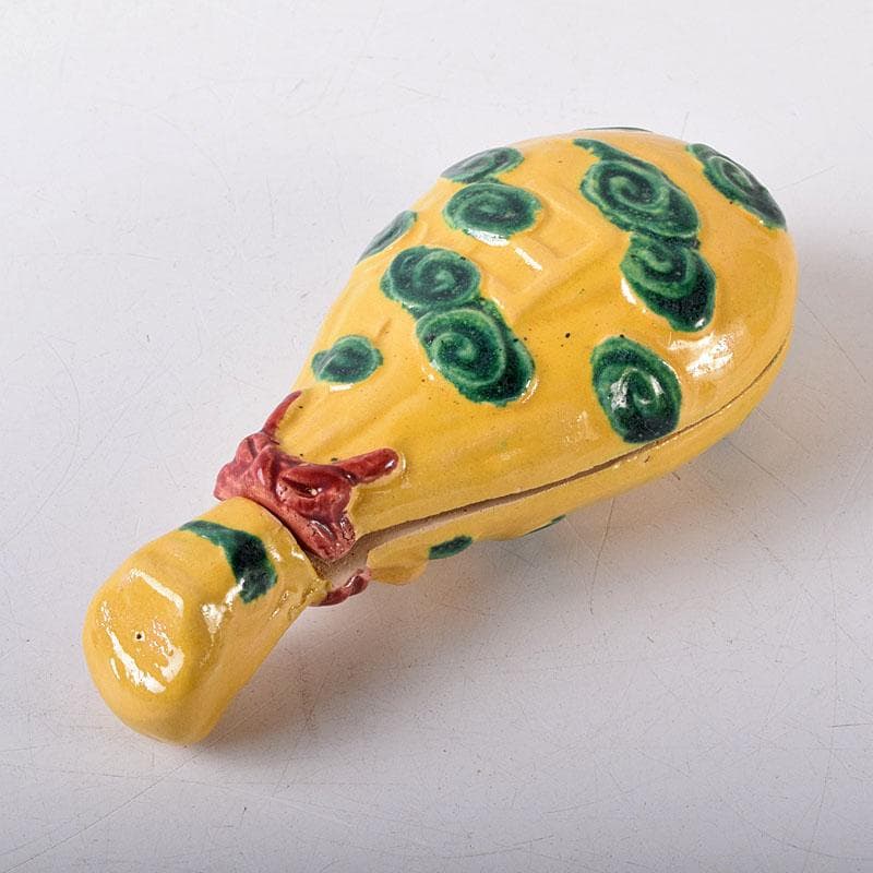 茶道具　松阪萬古焼　松古窯　佐久間芳丘作　色絵　干支　巳香合　共箱　V　8209