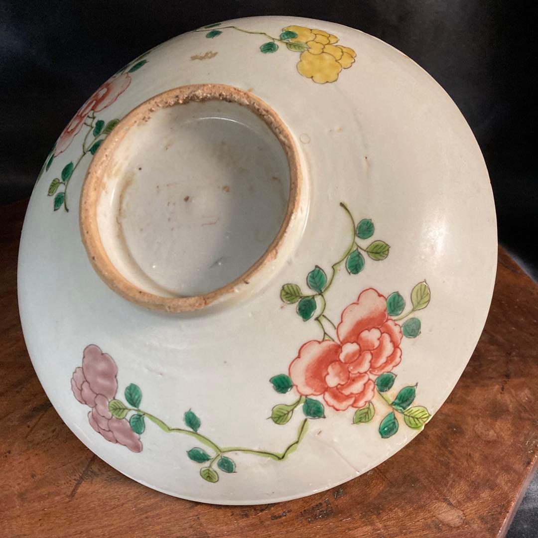 【ギャラリー三益】古美術　南京双文官紋色絵皿