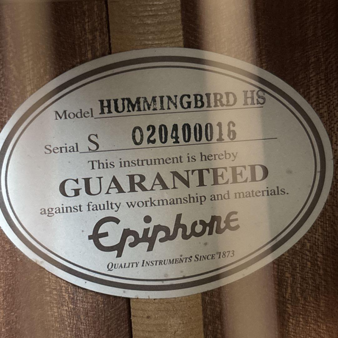 【整備済み】 Epiphone ハミングバード HS チェリーサンバースト