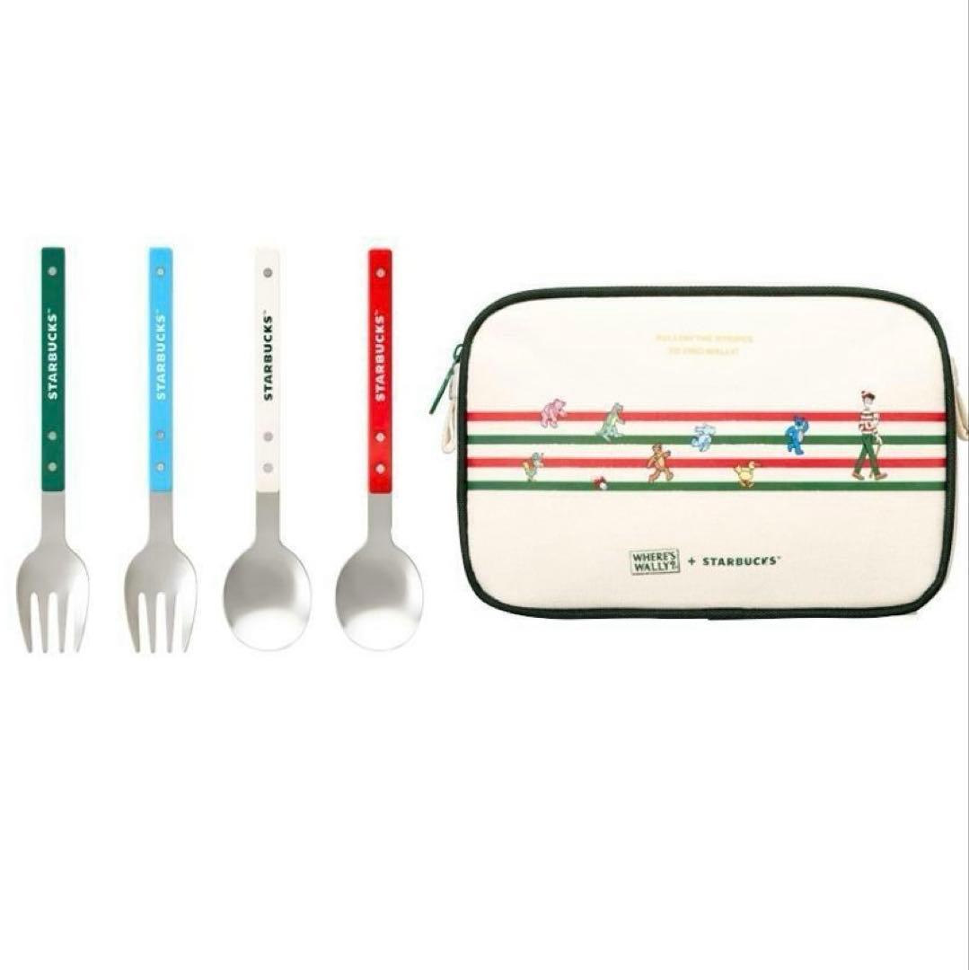 【韓国限定スタバxウォーリーを探せ】ジョイフルWally Cutlery Set