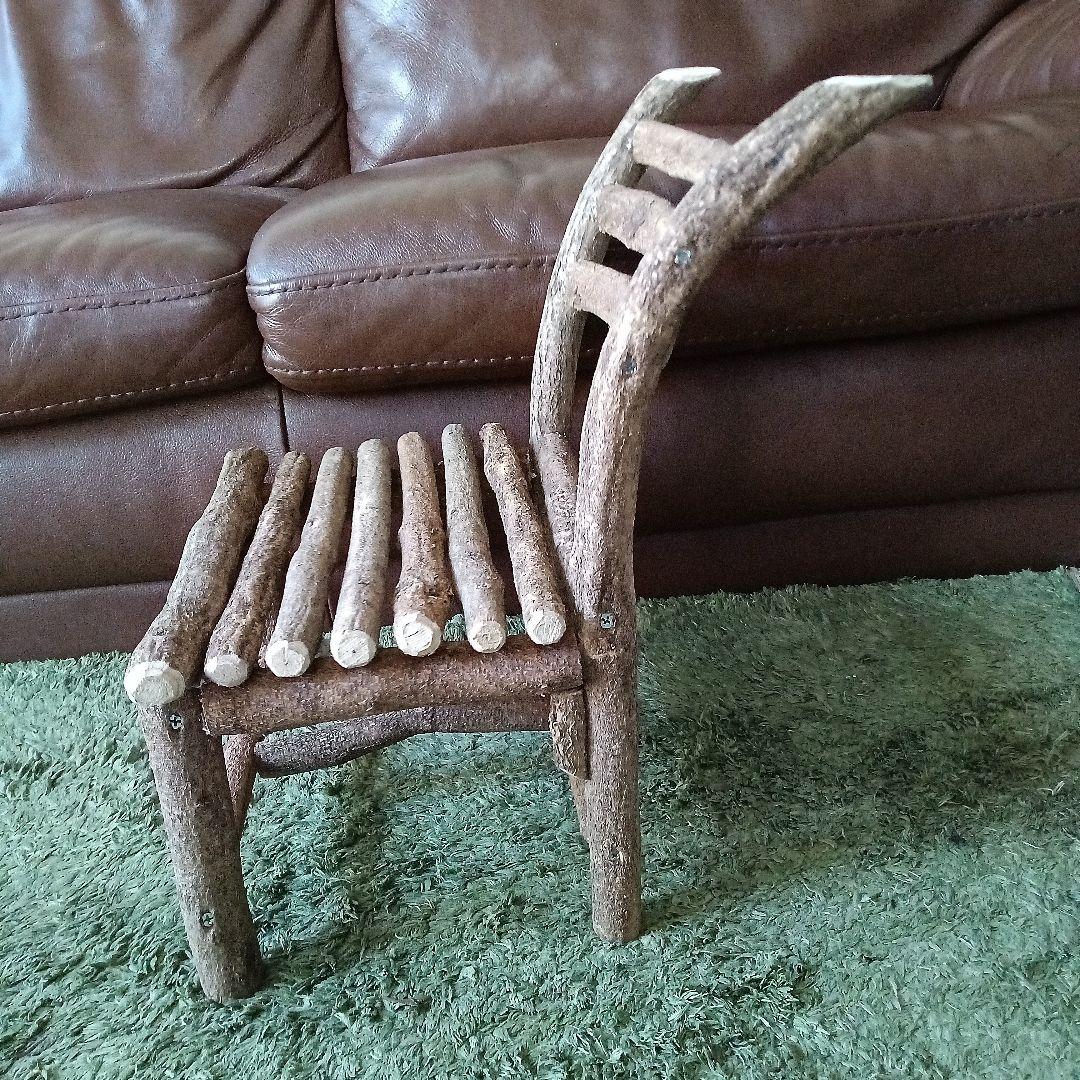 藤枝の椅子　手作り　花台