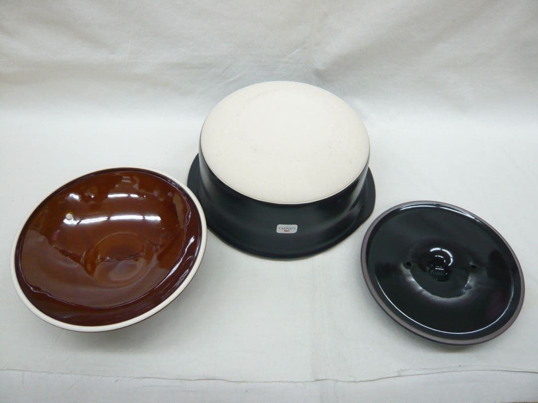 『萬古焼 KIKKA 二重蓋使用の5合炊きご飯釜 飴釉』ガス用