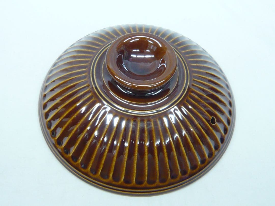 『萬古焼 KIKKA 二重蓋使用の5合炊きご飯釜 飴釉』ガス用