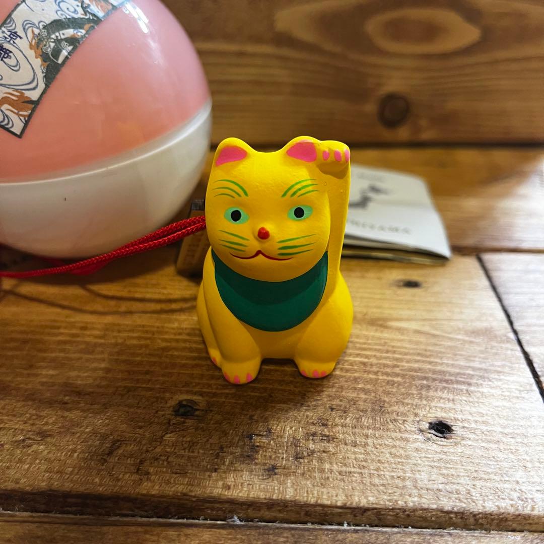 スターバックスコーヒー　福玉 招き猫土鈴キク　円山公園菊の渓店限定