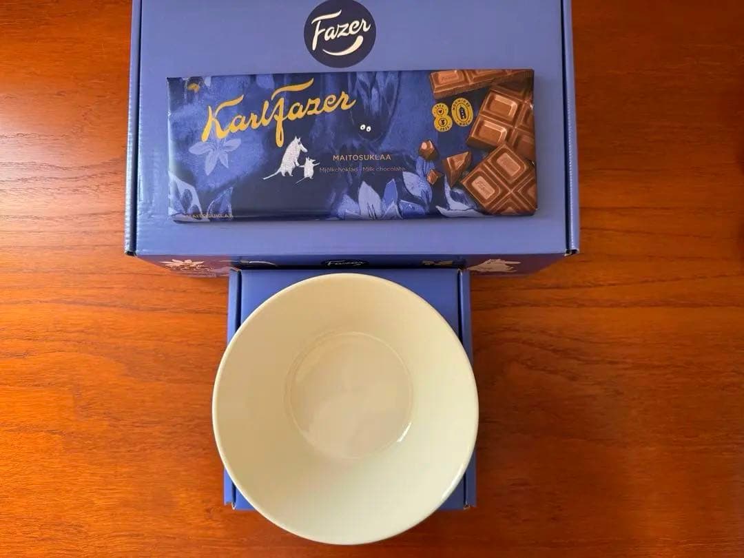 新品 Fazer ムーミン80周年ボウル チョコレートつき アラビア