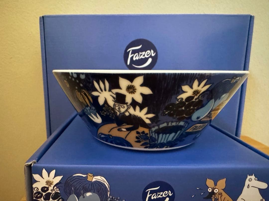 新品 Fazer ムーミン80周年ボウル チョコレートつき アラビア
