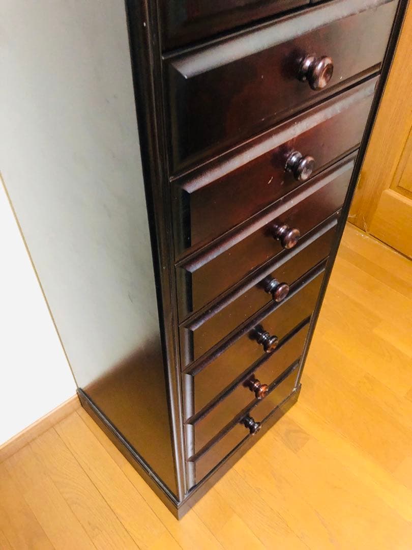 ダークブラウン 11 引き出し タンス