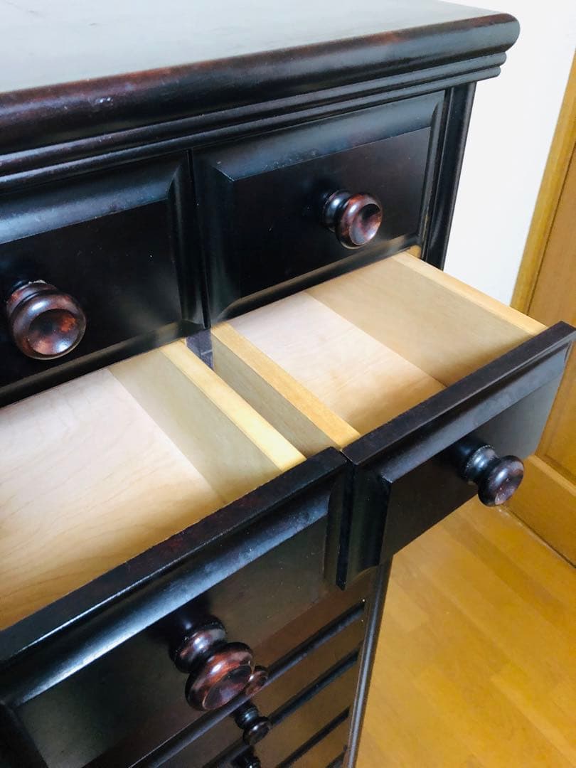 ダークブラウン 11 引き出し タンス