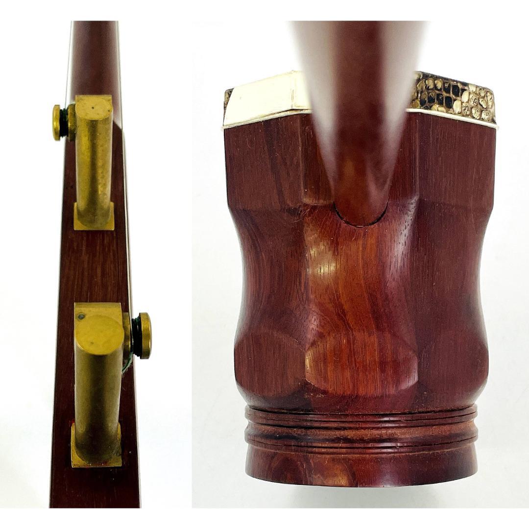 二胡 蛇皮 ケース付 弓 松香 弦 中国楽器 民族楽器 現状品 R8SD49