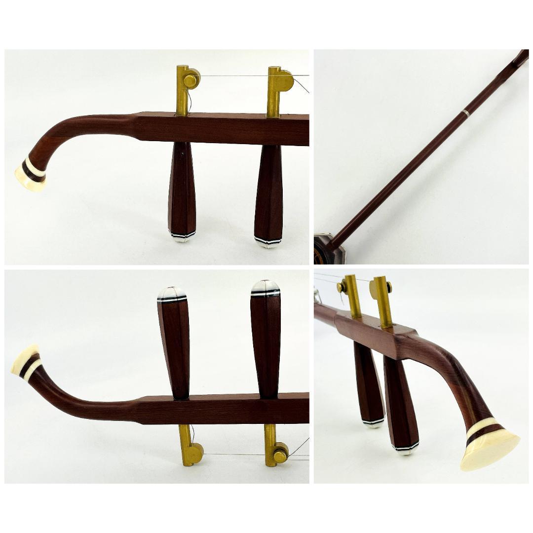 二胡 蛇皮 ケース付 弓 松香 弦 中国楽器 民族楽器 現状品 R8SD49