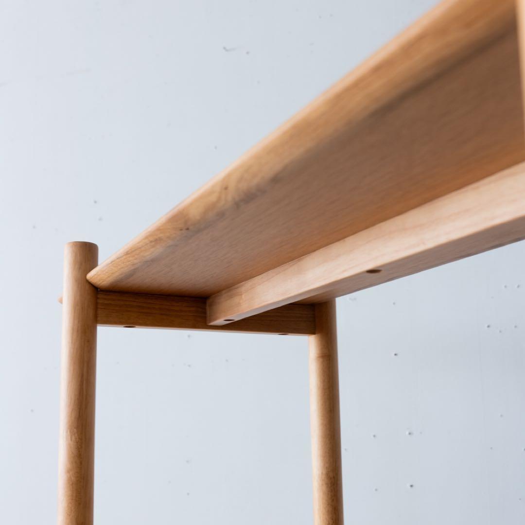 木製オープンシェルフ 4段 ナチュラルウッド