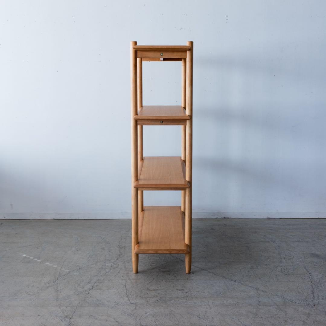 木製オープンシェルフ 4段 ナチュラルウッド