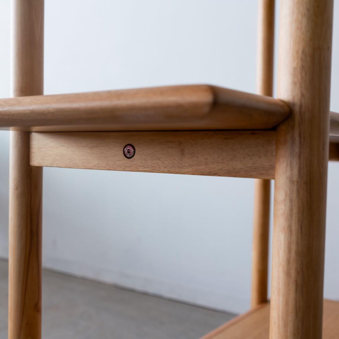 木製オープンシェルフ 4段 ナチュラルウッド