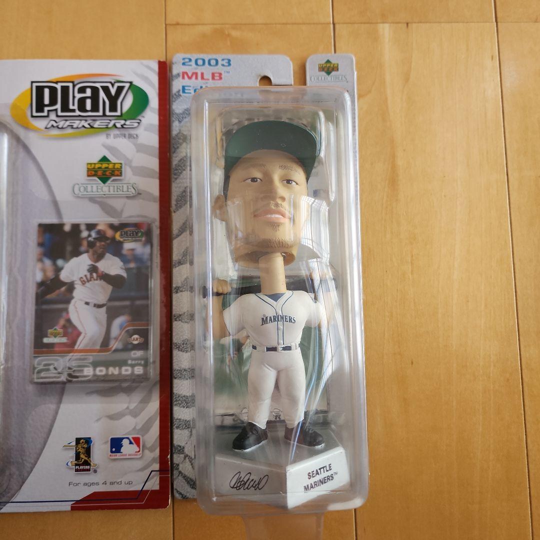MLB Edition バリーボンズ イチロー ボブルヘッドセット　カード付