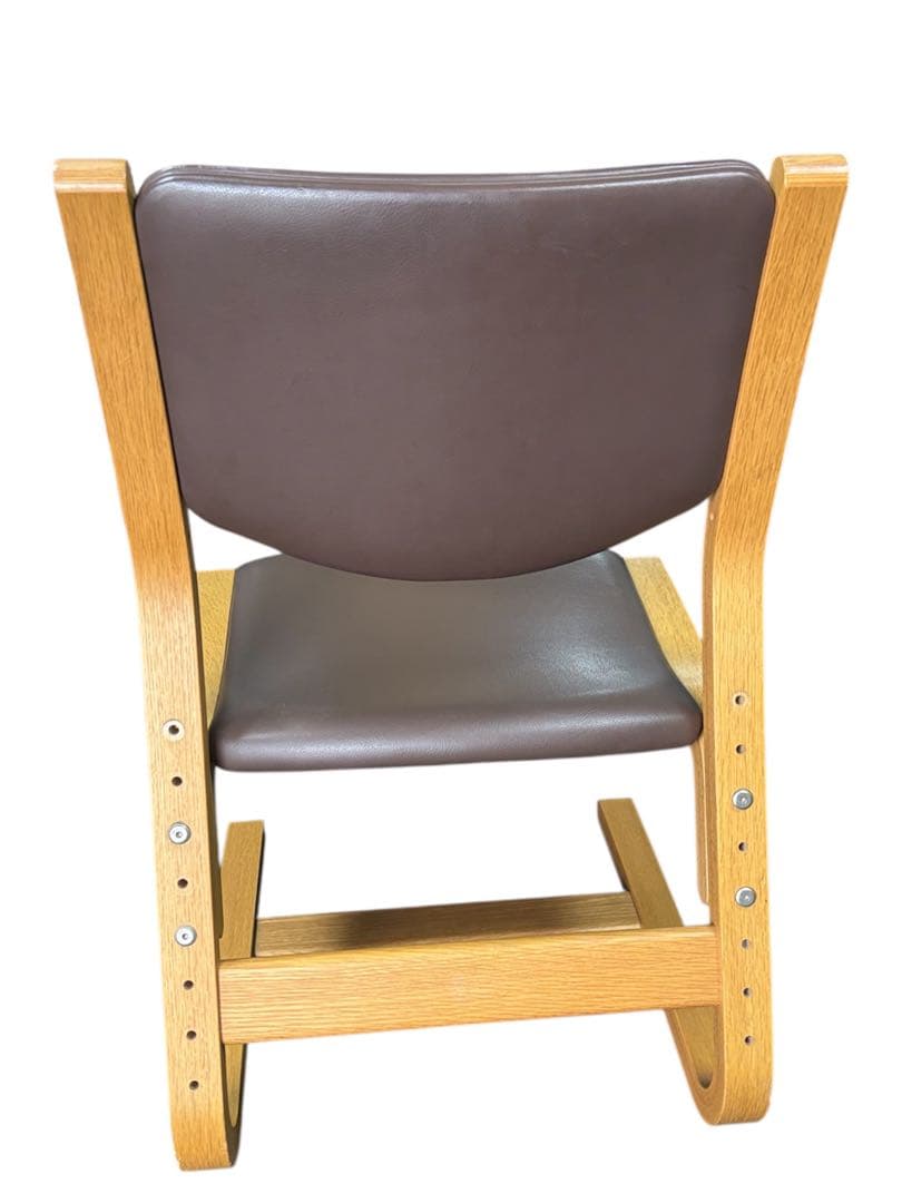 【中古】カリモク X338JADSG 成長チェア木製合皮クッ高級感日本製