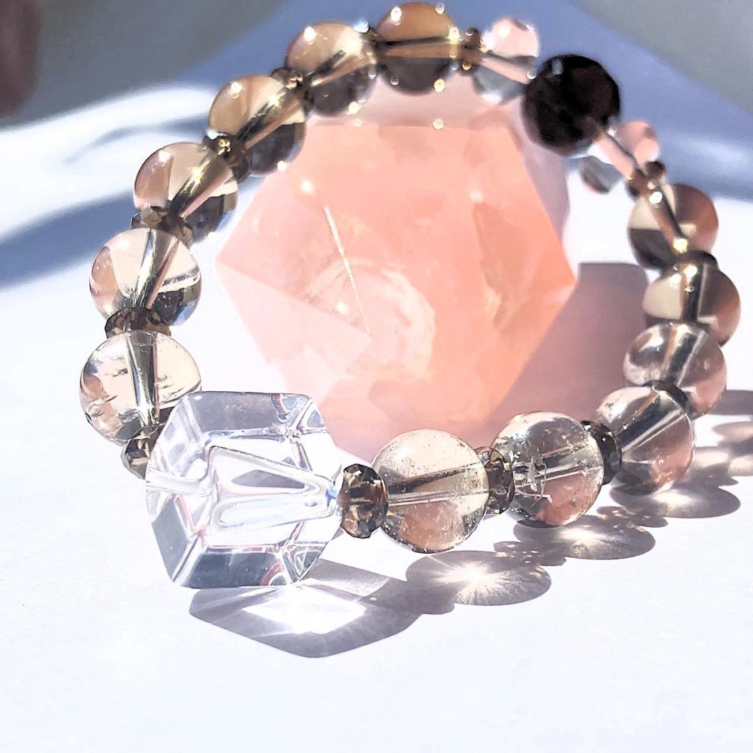 【ほのかにグラデ】スモーキークォーツ 水晶 天然石ブレスレット