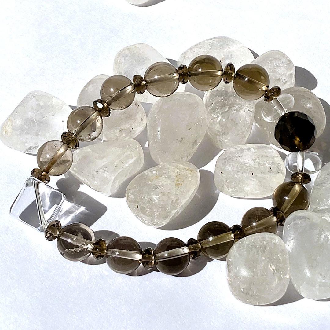 【ほのかにグラデ】スモーキークォーツ 水晶 天然石ブレスレット