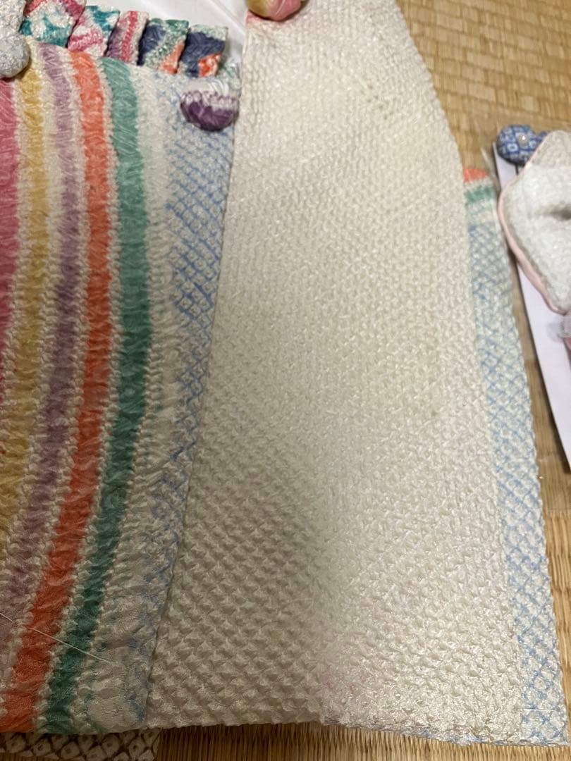 藤娘きぬたや　正絹　総絞り被布 髪飾り　A