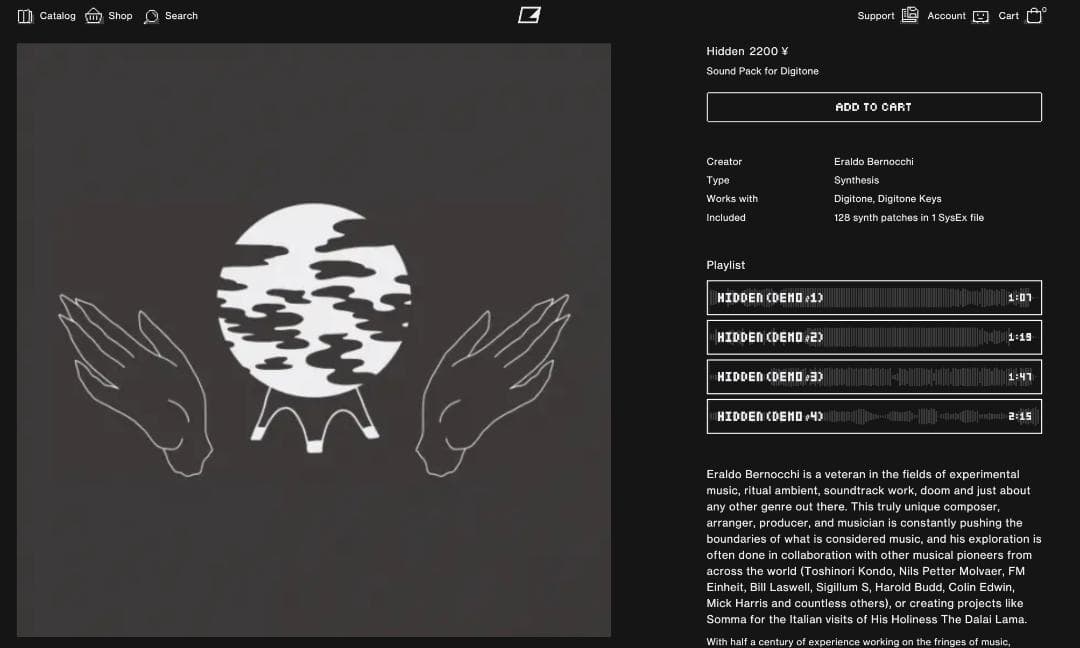 Elektron Digitone シンセサイザー 箱+有料プリセット8種付き