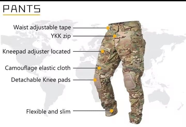 IDOGEAR マルチカム サバゲ コンバット 上下セット Sサイズ gen3