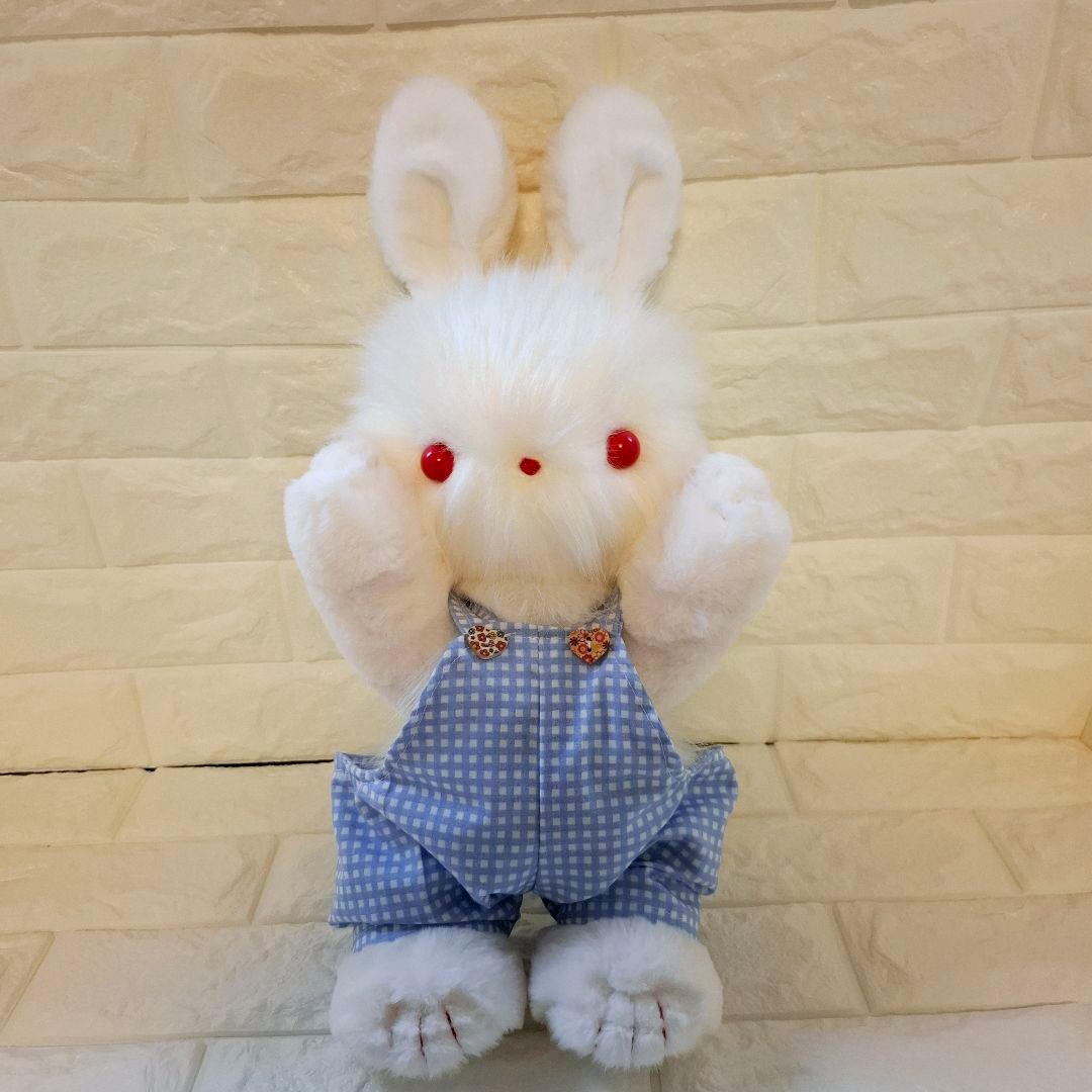 キャンペーン、ぬいぐるみ、うさぎ、ハンドメイド、オリジナル、サロペット、特大