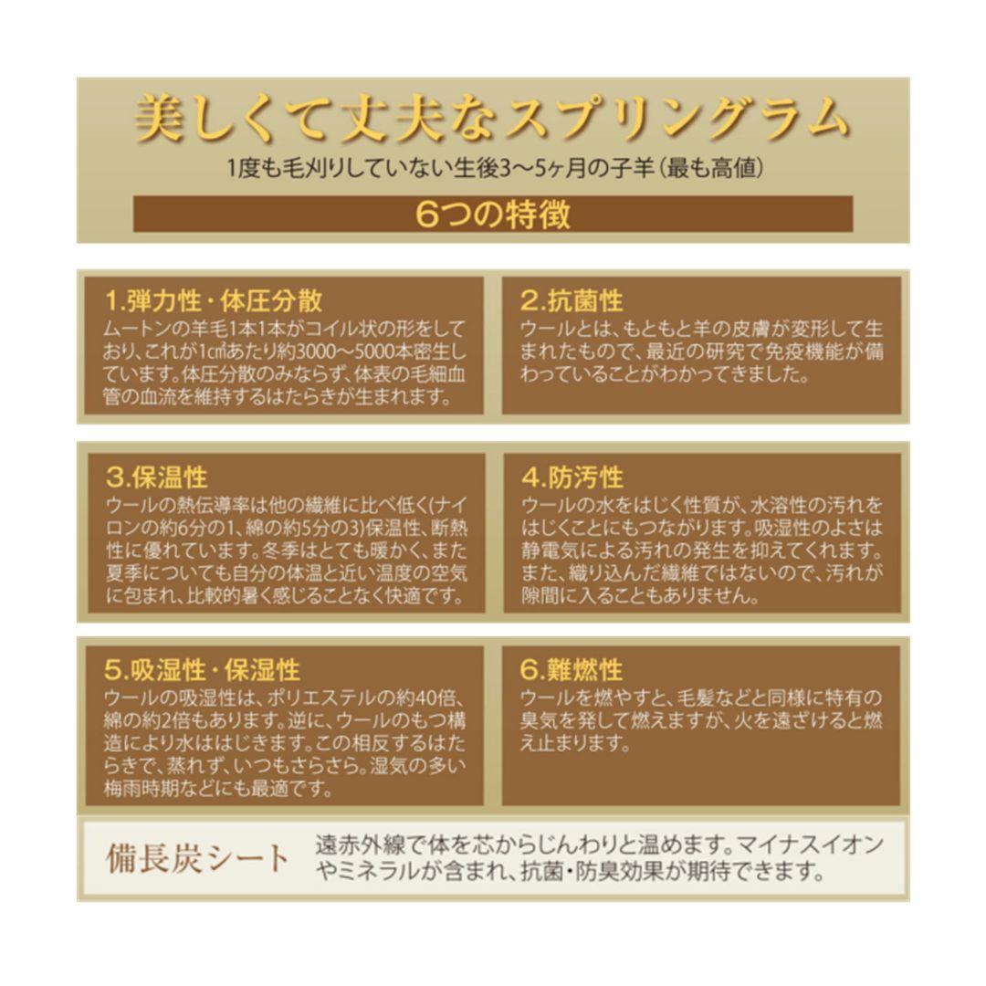 ムートンパッドシーツ 毛長25㎜ シングル　オーストラリアンメリノ種　⤵