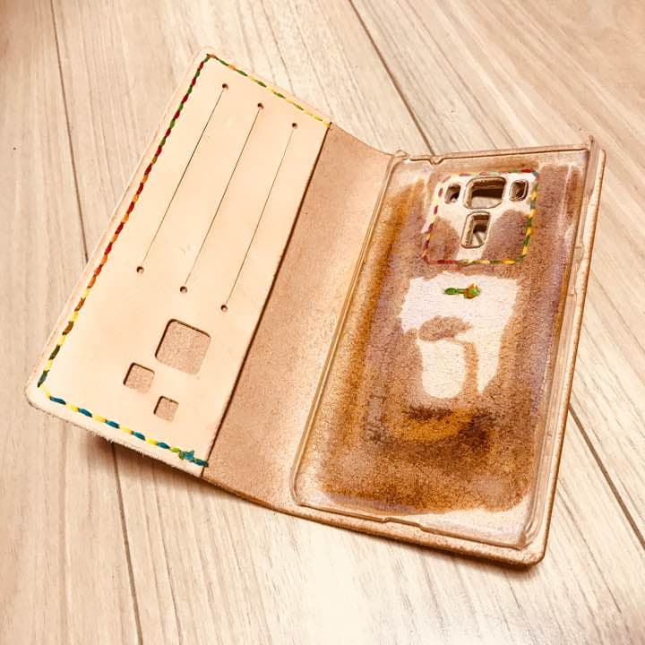 ヌメ革スマホケース（オーダーメイド）