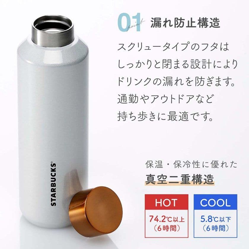 スターバックス　2025年最新　ステンレスボトル　パールホワイト