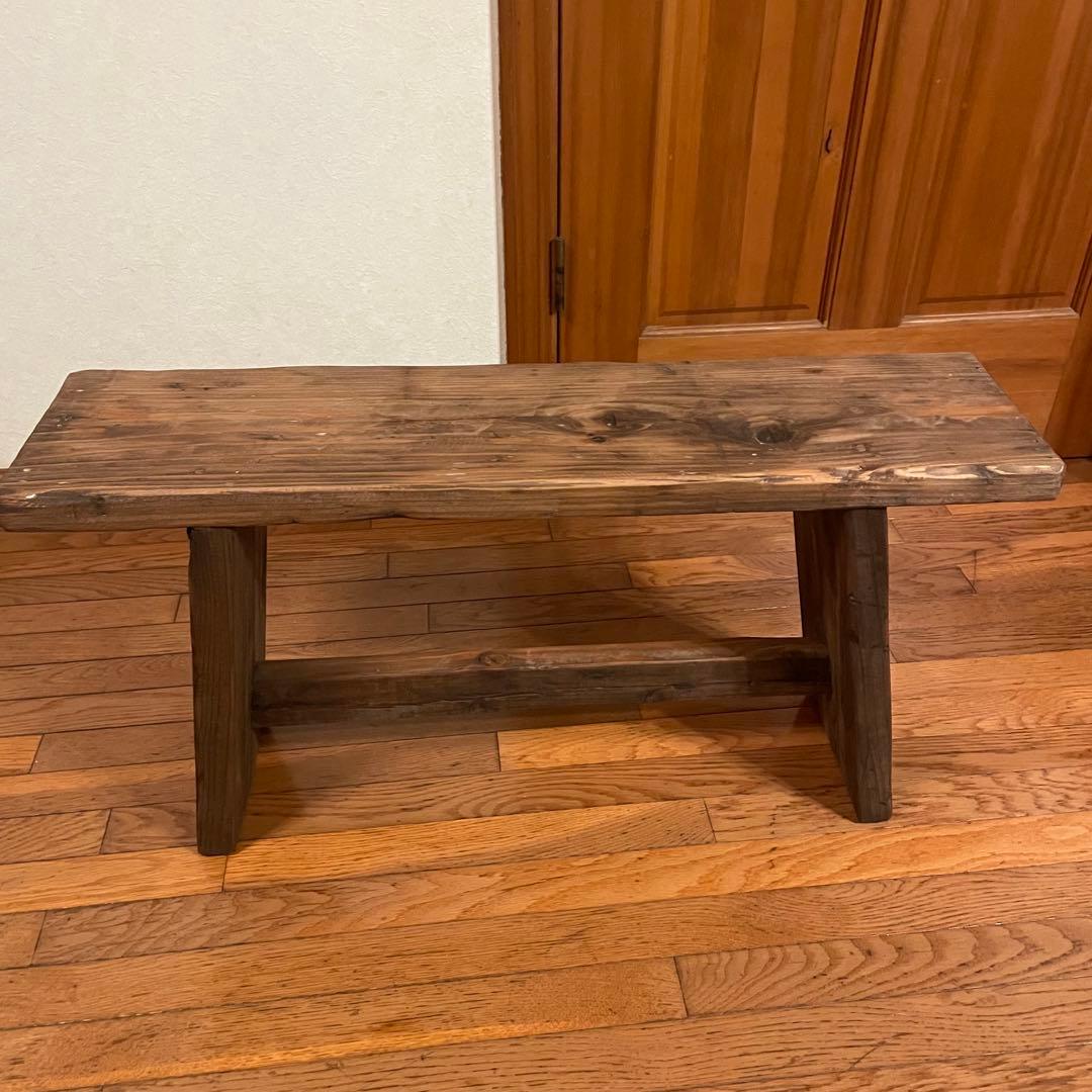 アンティーク調(^^)古材 ロングベンチ 80cm