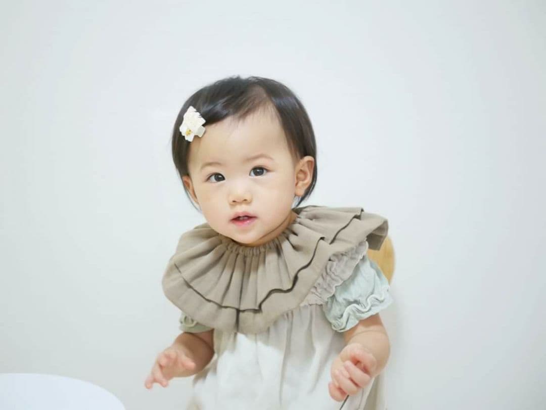 スラブガーゼのフリルスタイ