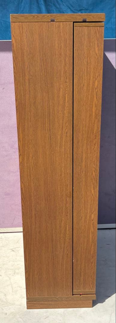 木目調多段式本棚,日本のスライド式本棚、ダブルスライド式本棚