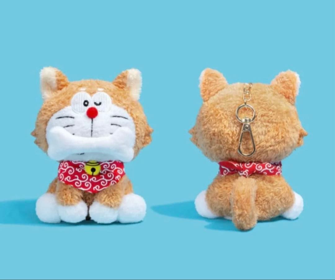 ドラえもん 柴犬 100%ドラえもん＆フレンズ展 キーチェーン マスコット 限定