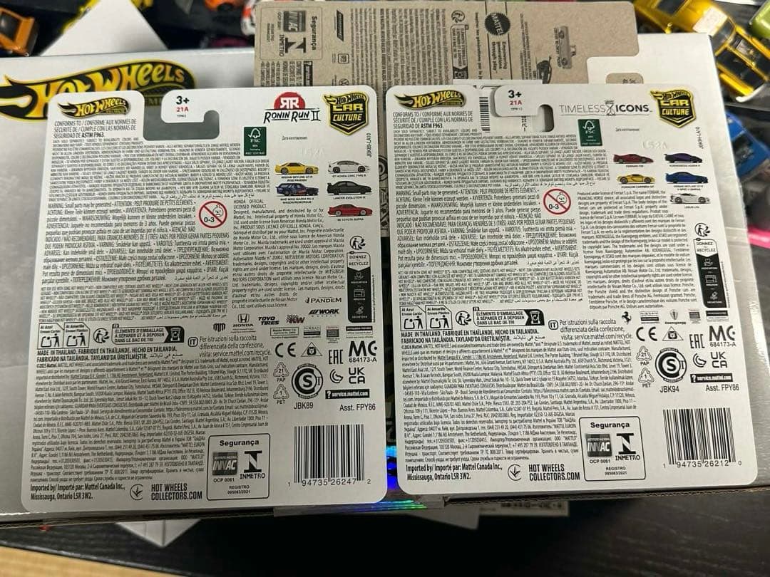 2品セットチェイス日産GT-R R34 ホイールエラー品とシビック07 タイプR