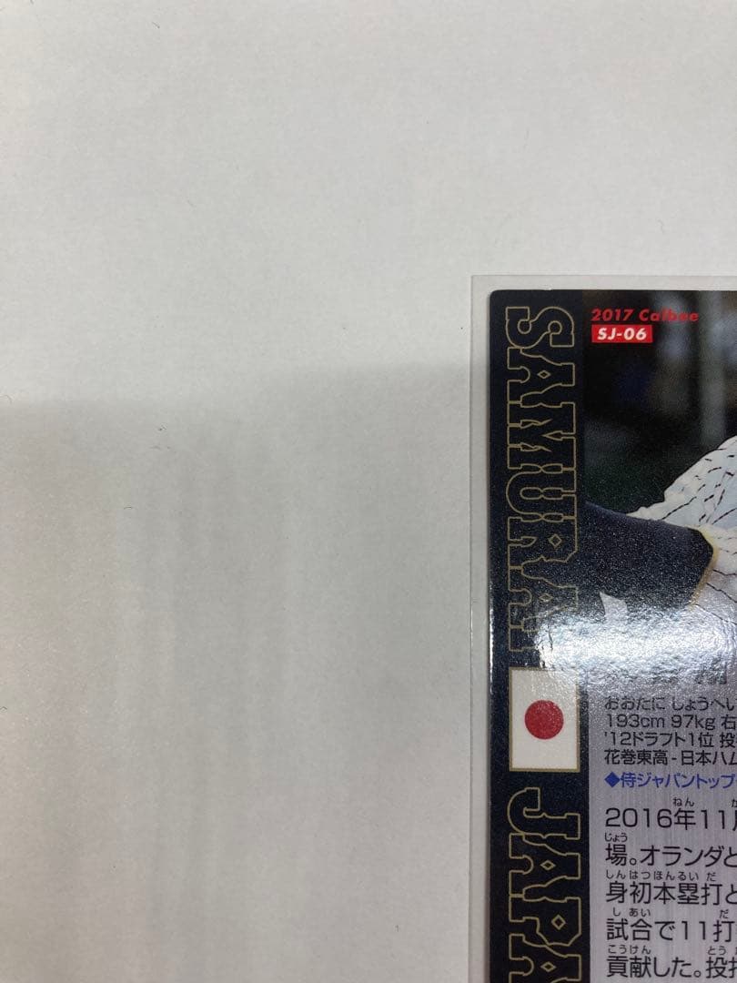 侍ジャパンチップス プロ野球チップスカード 2017 大谷翔平 サイン ネーム