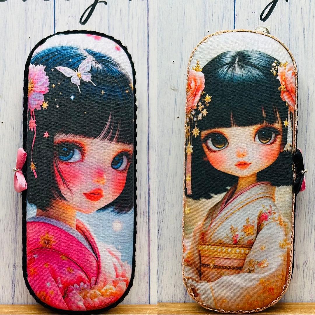 ハンドメイド　可愛い女の子パネル　メガネケース❣️
