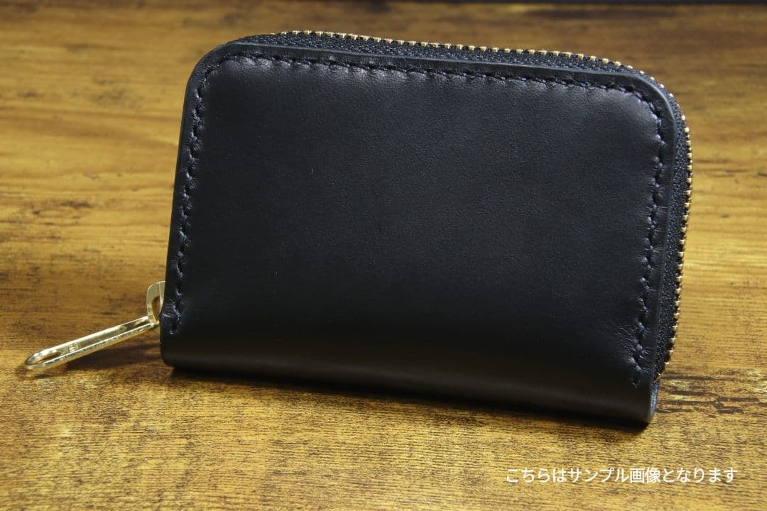 ミニラウンドファスナーウォレット チョコ / 財布 本革 コンパクト