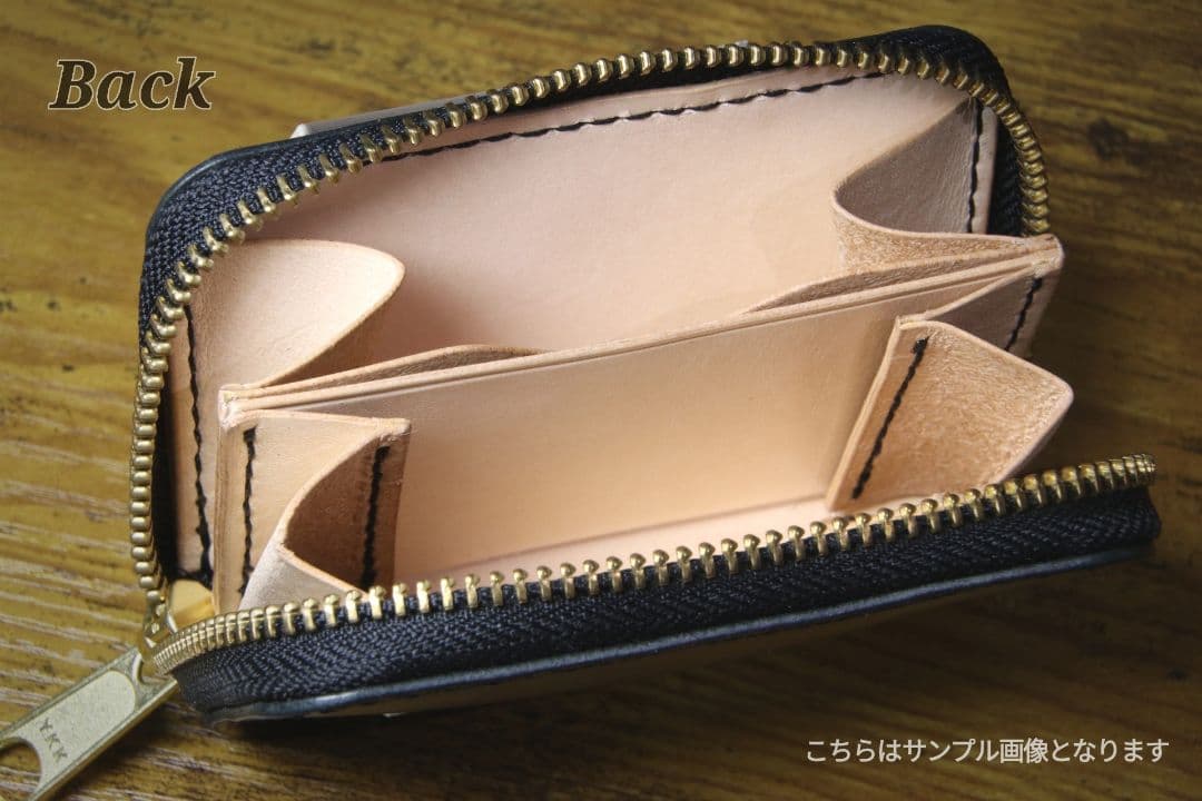 ミニラウンドファスナーウォレット チョコ / 財布 本革 コンパクト