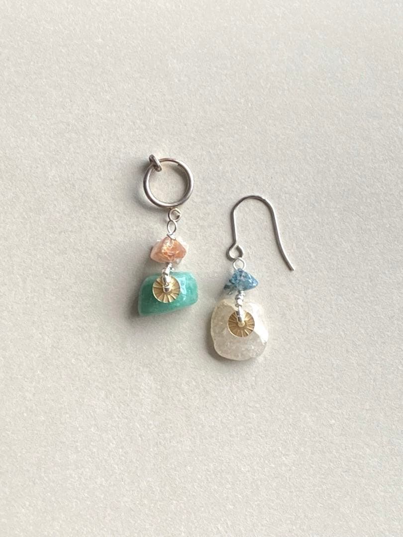 no.0277 バイカラークラックのシトリンと流れ星のソレイユ　一点物