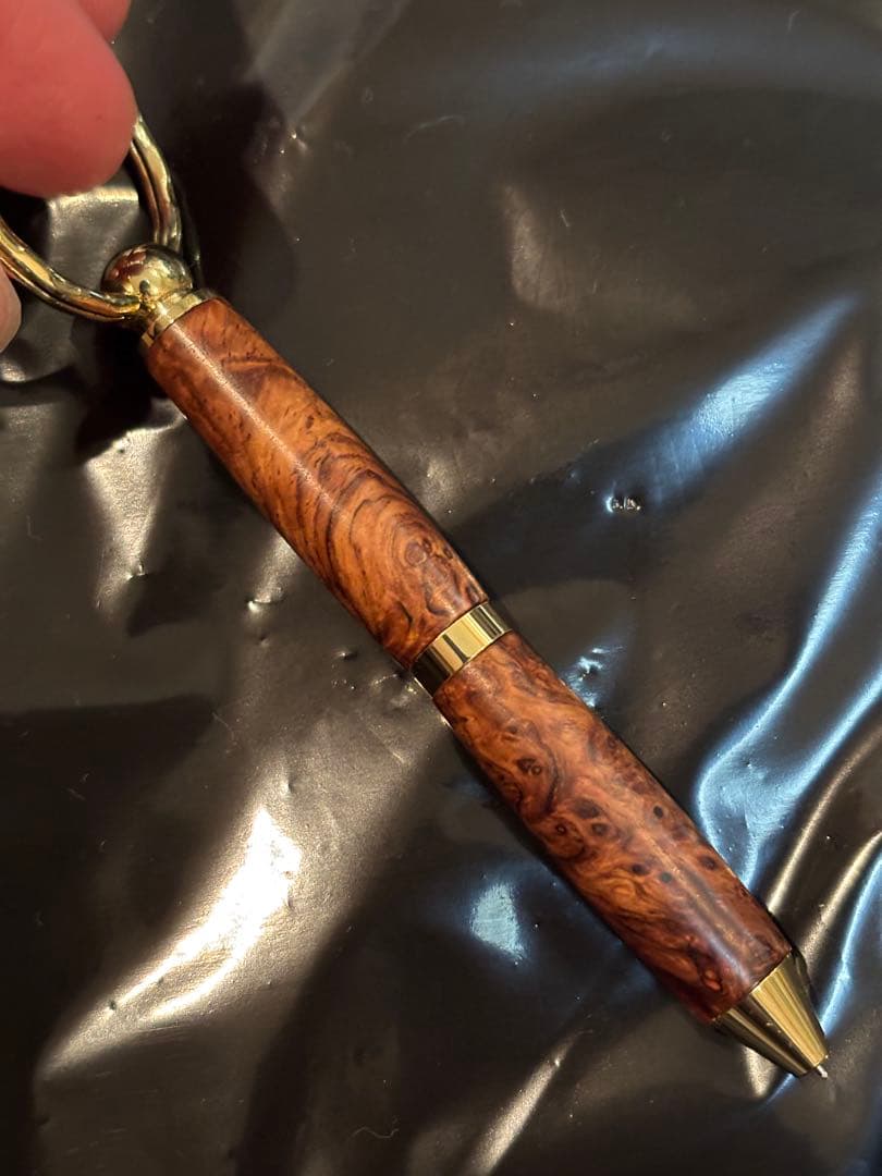 73Labo ホンジュラス ローズウッド 特上瘤 木軸 ボールペン ペンダント