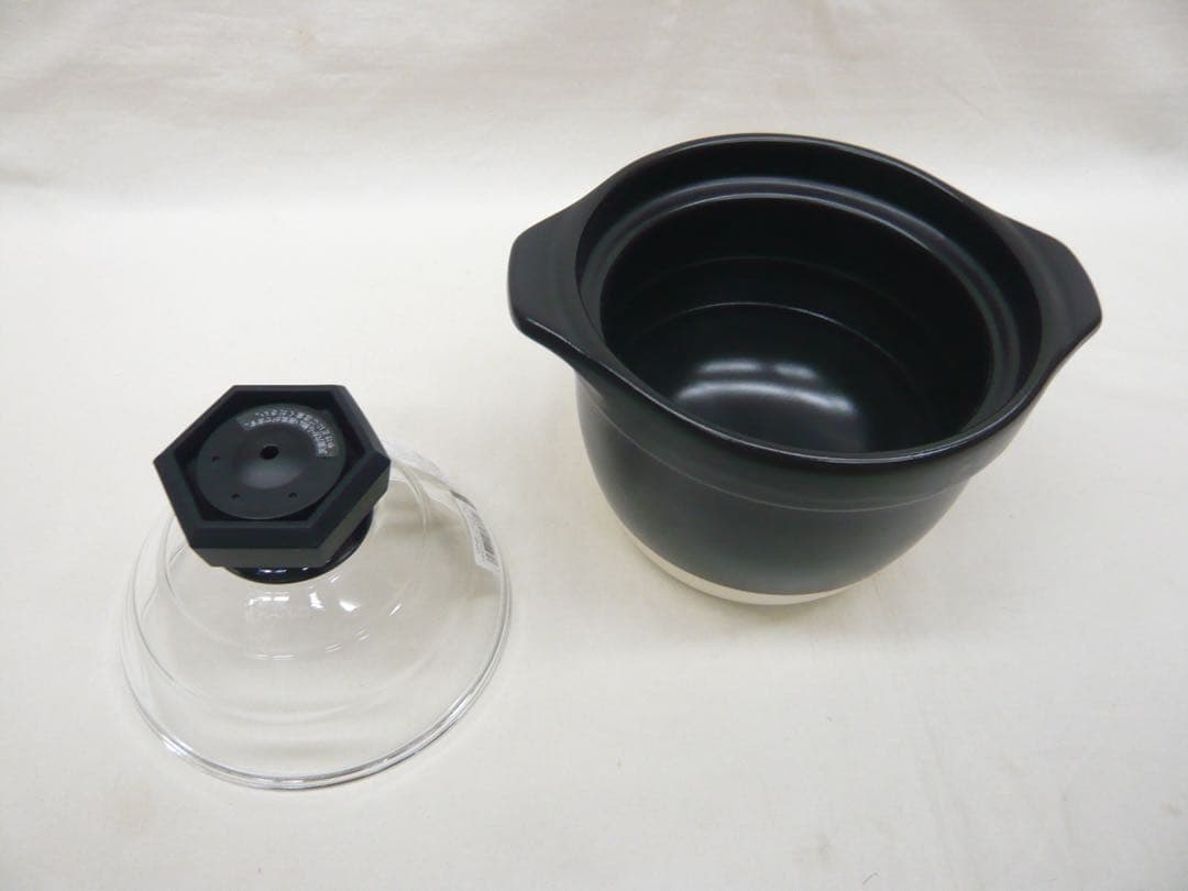 『ハリオ フタがガラスのご飯釜 1~２合用』ガス用 火加減調整不要 音でお知らせ