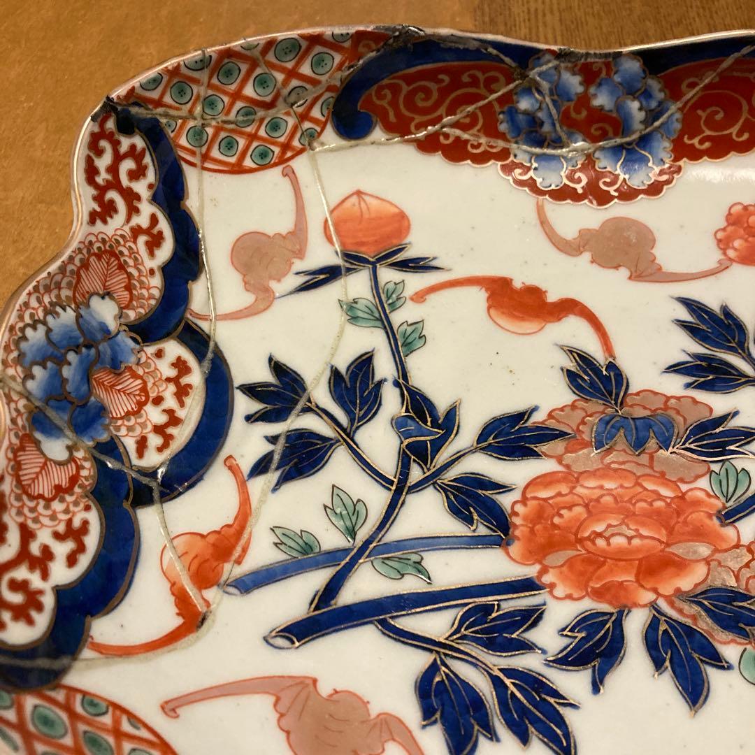 NO.56 骨董　大皿　265mm リペア品